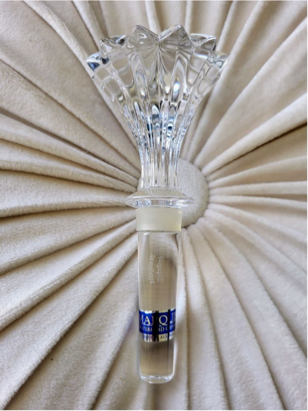 Vintage Cut Crystal Decanter with Waterford Marquis Stopper - Picture 5 of 8